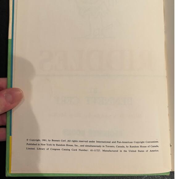 VTG Lot of 2 Bennett Cerf Books - First Book Club Editions - 1960's - Picture 4 of 5